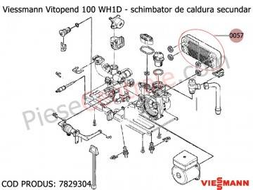Poza Schimbator de caldura secundar ACM in placi centrala Viessmann Vitopend 100 WH1D 31 kw