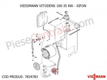 Poza Sifon condens centrala termica Viessmann Vitodens 100 35 WB1B