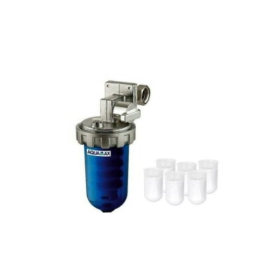 Poza Filtru anticalcar cu polifosfati Aquamax Dosamax Blu 1/2-1/2 cu 6 rezerve. Poza 8906