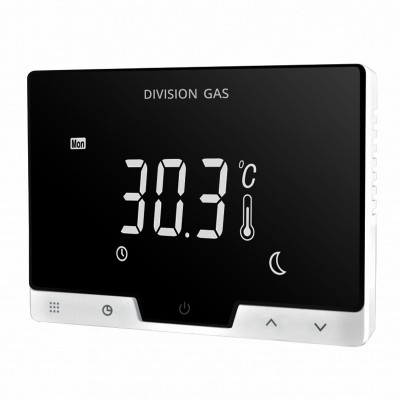 Poza Termostat ambiental programabil cu control vocal ALEXA, prin internet Division Gas DG19 WI-FI NEGRU. Poza 9045