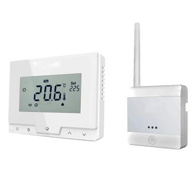 Poza Termostat ambiental programabil cu control vocal ALEXA, prin internet Division Gas DG19 WI-FI ALB. Poza 9052