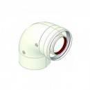 Cot coaxial 90 grd intermediar pentru centrale conventionale 60/100